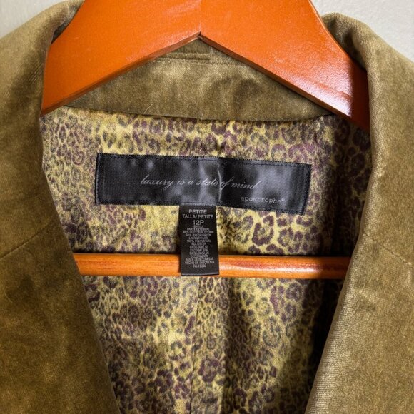 apostrophe luxury is a state of mind Green Velvet Blazer Lace 12P Corporate Goth - Picture 5 of 16